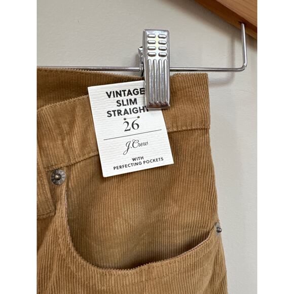 J Crew Vintage Slim Straight Corduroy Pants Tan Size 26 - Picture 3 of 6